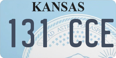 KS license plate 131CCE