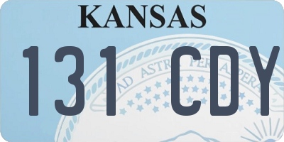 KS license plate 131CDY