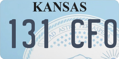 KS license plate 131CFO
