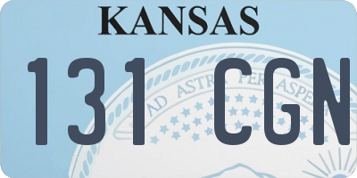 KS license plate 131CGN