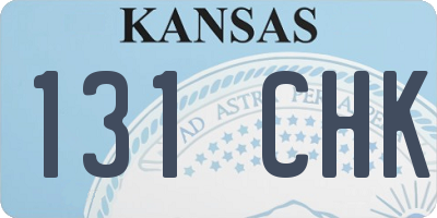 KS license plate 131CHK