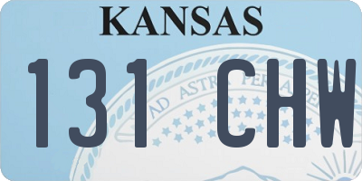 KS license plate 131CHW