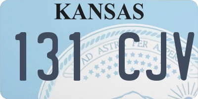KS license plate 131CJV