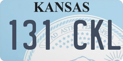 KS license plate 131CKL