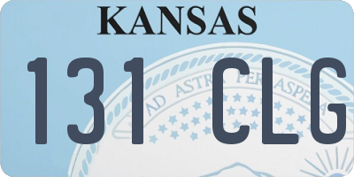 KS license plate 131CLG