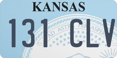 KS license plate 131CLV