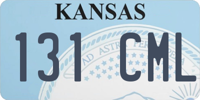 KS license plate 131CML