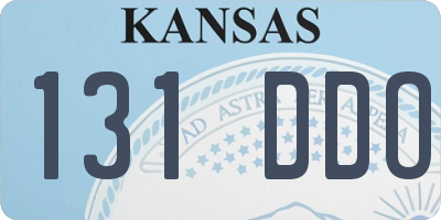KS license plate 131DDO