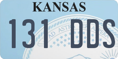 KS license plate 131DDS