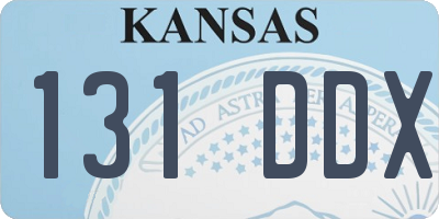KS license plate 131DDX