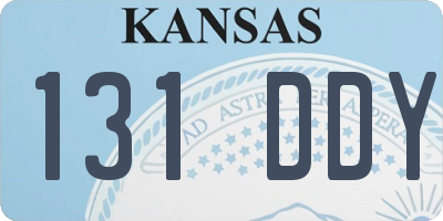 KS license plate 131DDY
