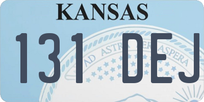 KS license plate 131DEJ