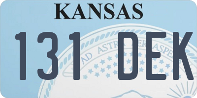 KS license plate 131DEK