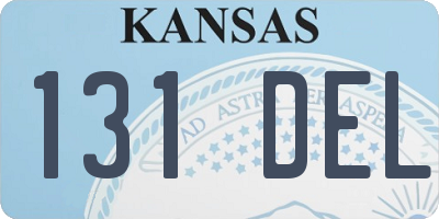 KS license plate 131DEL