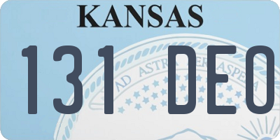 KS license plate 131DEO