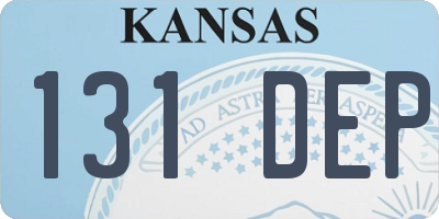 KS license plate 131DEP