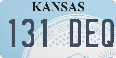 KS license plate 131DEQ
