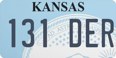 KS license plate 131DER