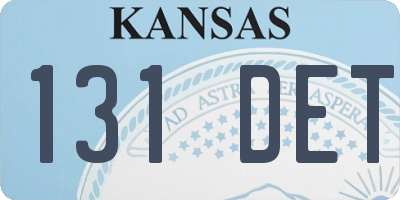 KS license plate 131DET