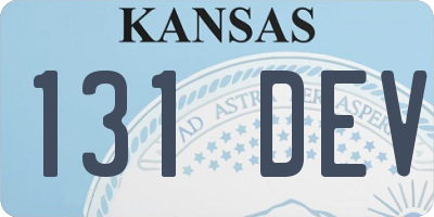 KS license plate 131DEV