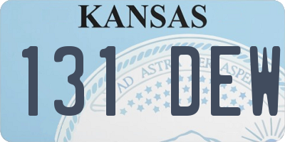 KS license plate 131DEW