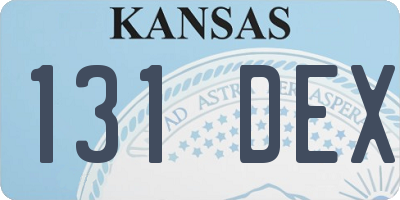 KS license plate 131DEX