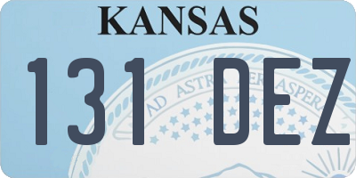 KS license plate 131DEZ