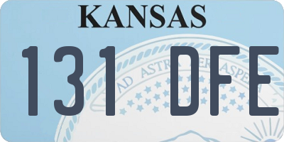 KS license plate 131DFE