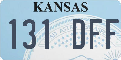 KS license plate 131DFF