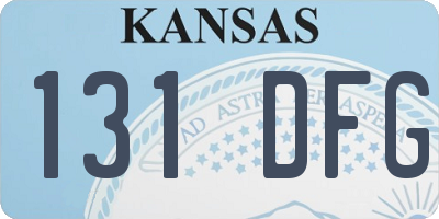KS license plate 131DFG