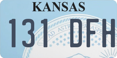 KS license plate 131DFH