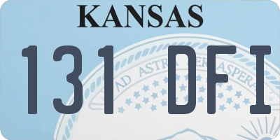 KS license plate 131DFI
