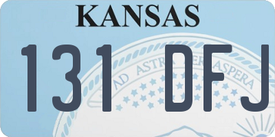 KS license plate 131DFJ