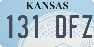 KS license plate 131DFZ
