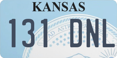 KS license plate 131DNL
