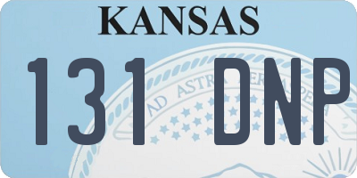 KS license plate 131DNP
