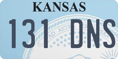 KS license plate 131DNS