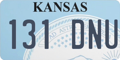 KS license plate 131DNU