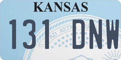 KS license plate 131DNW