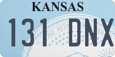 KS license plate 131DNX