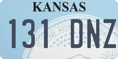 KS license plate 131DNZ