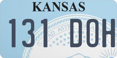 KS license plate 131DOH