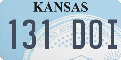 KS license plate 131DOI