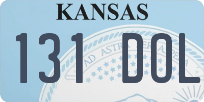 KS license plate 131DOL