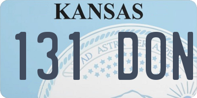 KS license plate 131DON