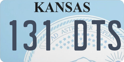 KS license plate 131DTS