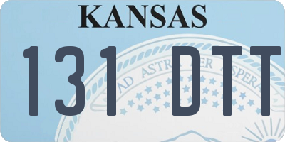 KS license plate 131DTT