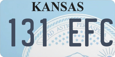 KS license plate 131EFC