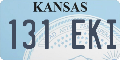 KS license plate 131EKI