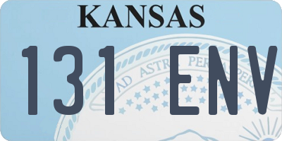 KS license plate 131ENV